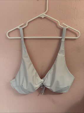 White Front Twist Swimsuit - Tie Back, Adjustable Straps - Size XL